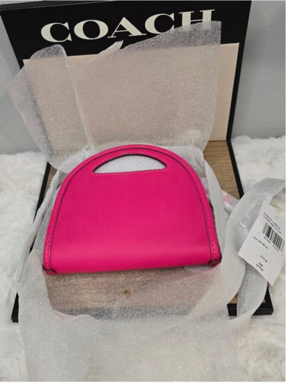 NWT Coach Top Handle Card Case - Dragonfruit